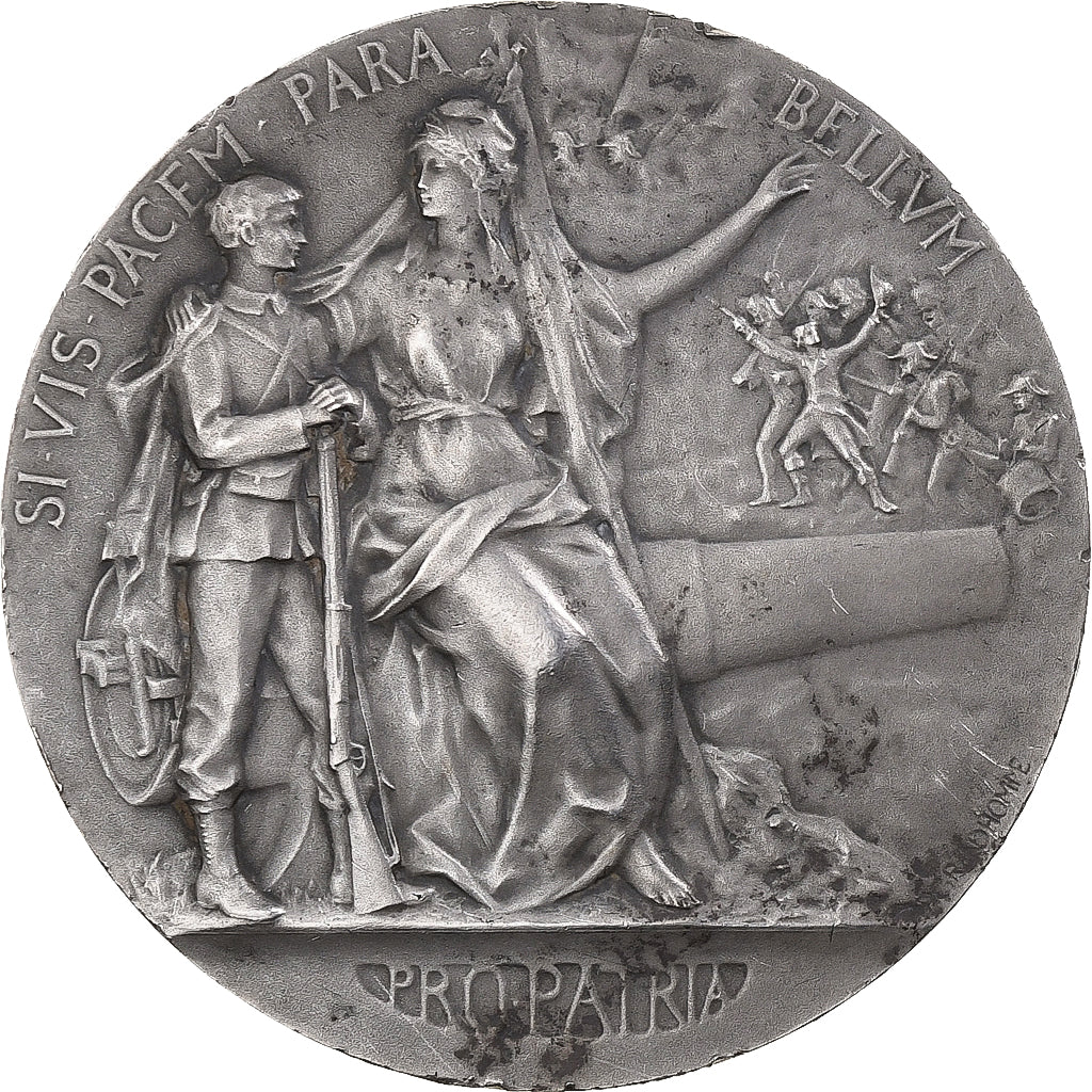 France, Médaille, Préparation Militaire, 1911, MDP, Argent, SUP, Grandhomme