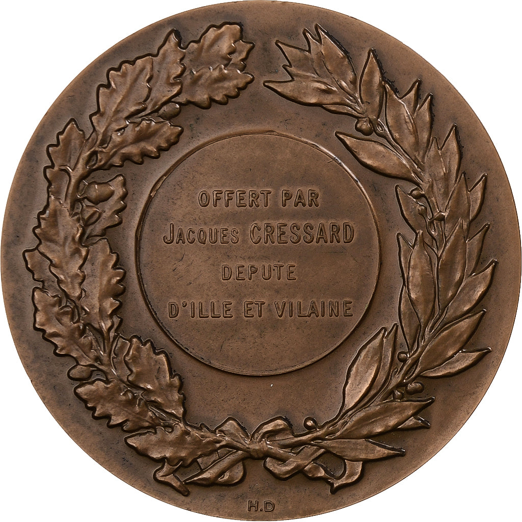 França, medalha, Offert par le député d'Ille-et-Vilaine, 1972, Bronze