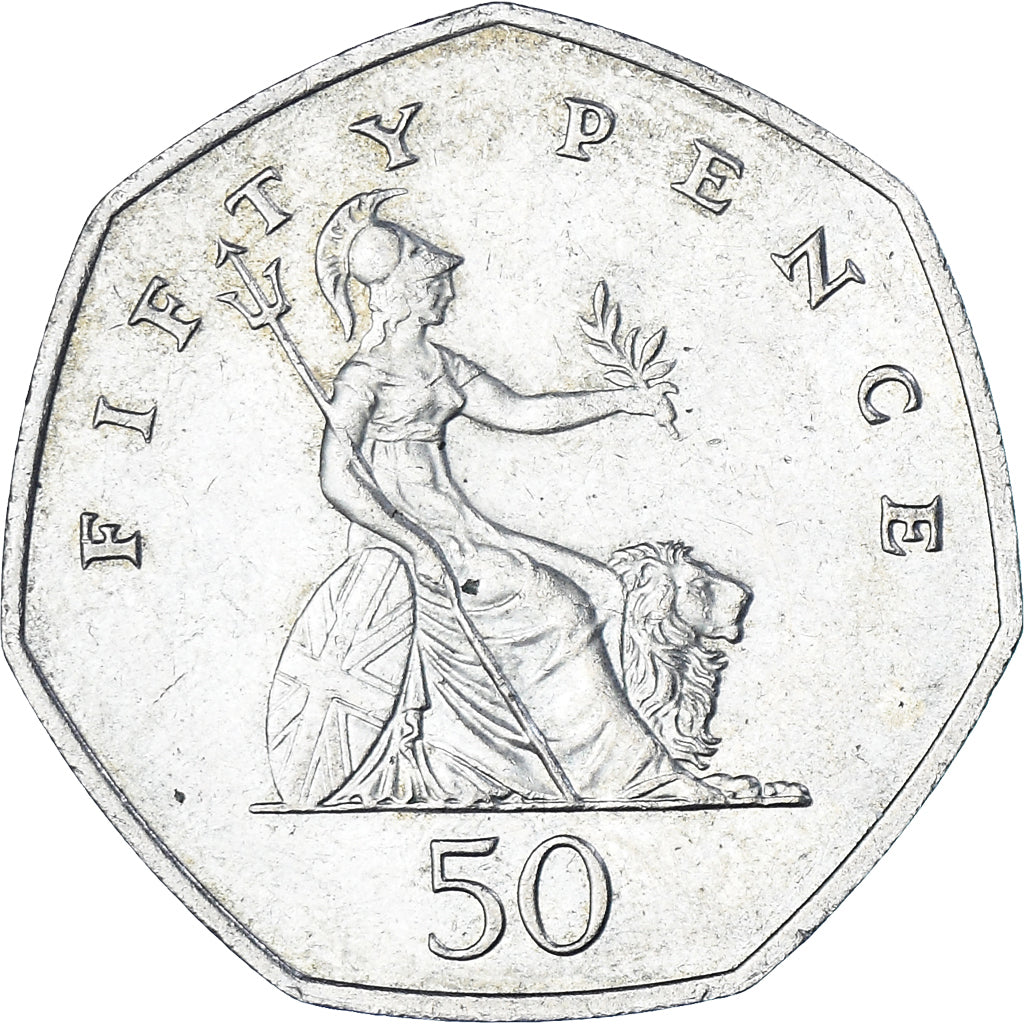Moneda, Gran Bretaña, 50 Pence, 1998