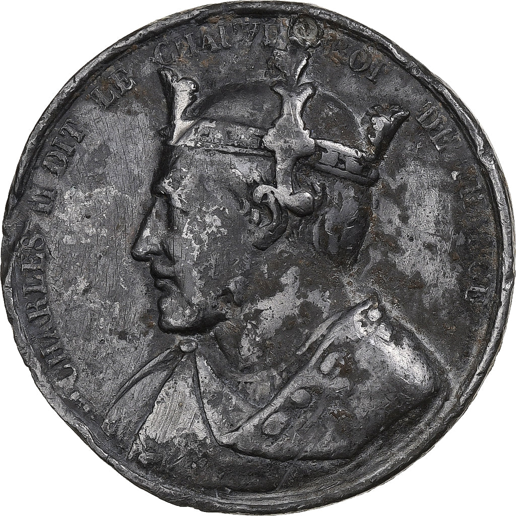 Frankreich, Medaille, Charles Le Chauve, Gips, S