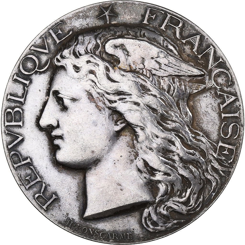France, Médaille, Concours Régional Agricole, Rouen, 1884, Argent, TTB