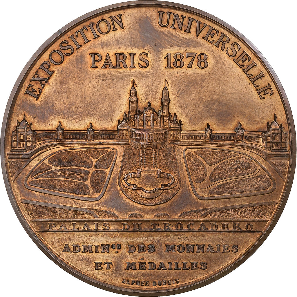 França, medalha, Exposition universelle de Paris, 1878, Bronze, Dubois.A