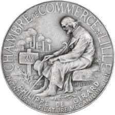 France, Medal, Philippe de Girard, Chambre de Commerce de Lille, Silver