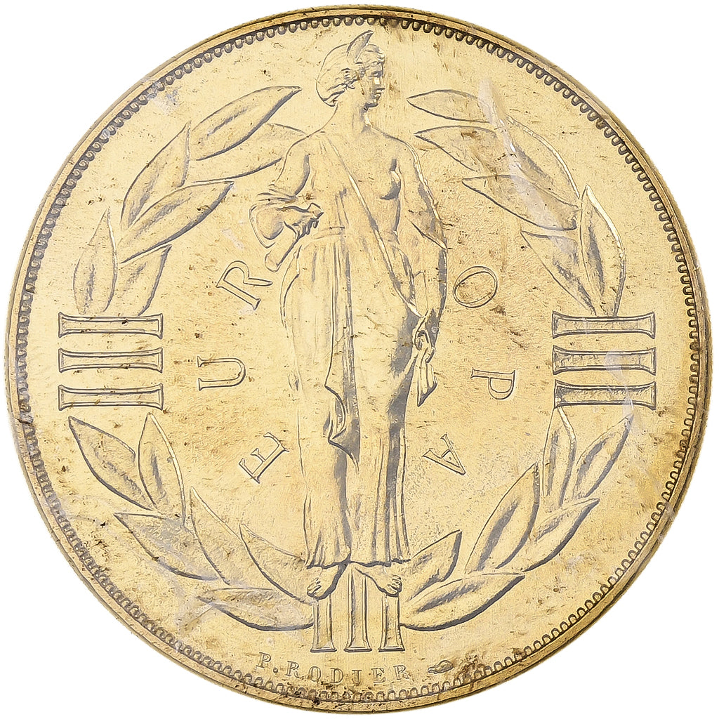 França, medalha, Ecu Europa, Europe debout, 1979, MDP, Bronze Dourado, Rodier