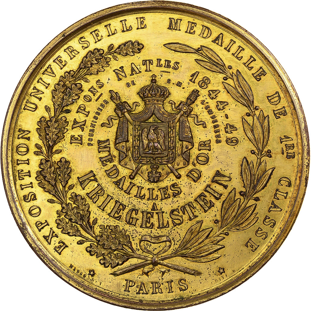 França, medalha, Kriegelstein, médaille de 1re classe, 1844-1849, Cobre