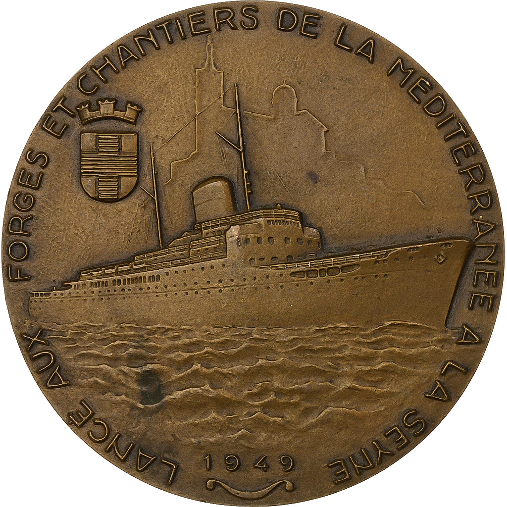 Francia, medaglia, Compagnie Générale Transatlantique, Ville de Marseille