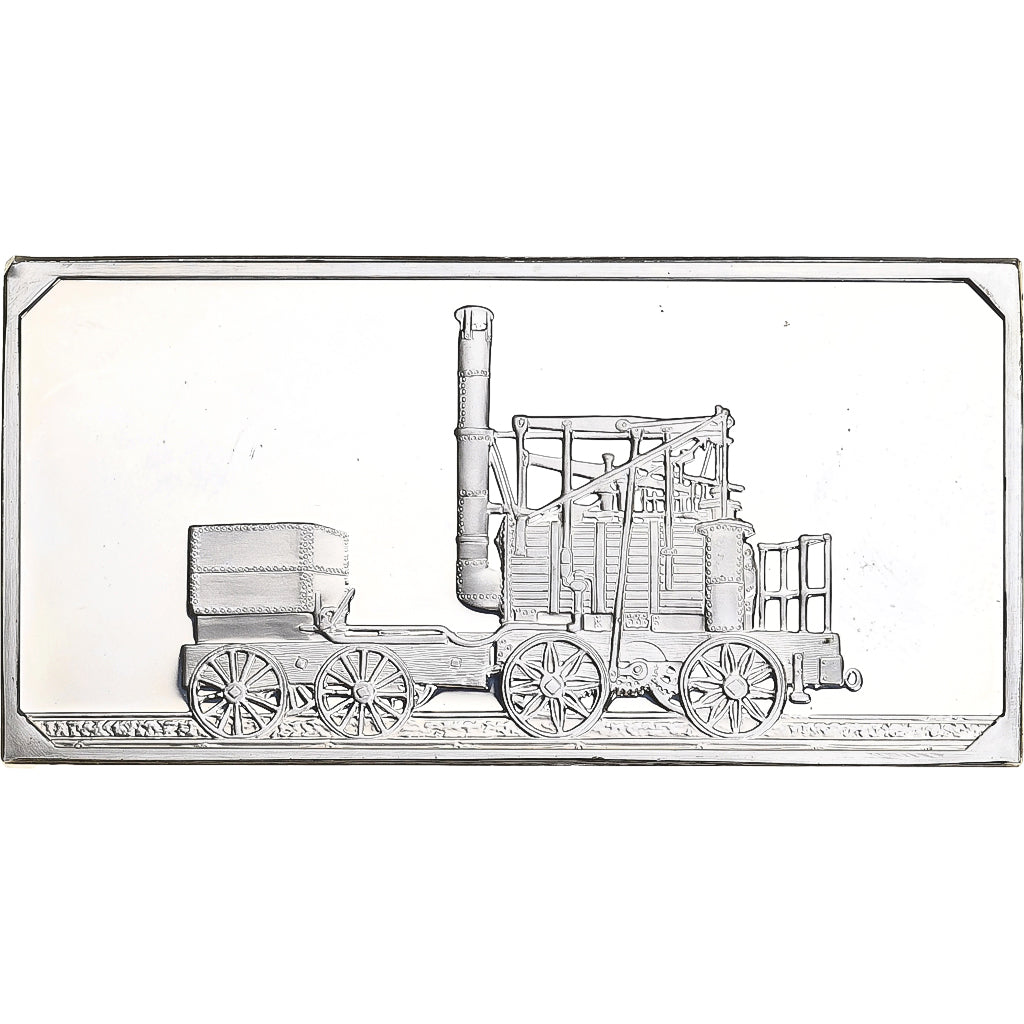 France, Plaquette, Puffing Billy, 1976, Argent, SPL, BE