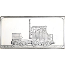 France, Plaquette, Puffing Billy, 1976, Argent, SPL, BE