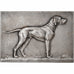 França, Plaquette, S.I.N.R., chien, Bronze Prateado, Cariat, AU(55-58)
