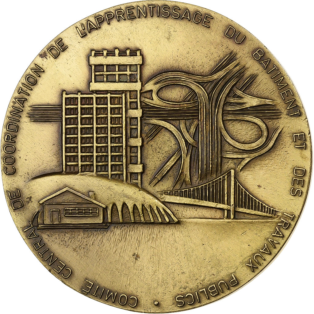 France, Médaille, Apprentissage du Bâtiment et des Travaux Publics, BTP, Bronze