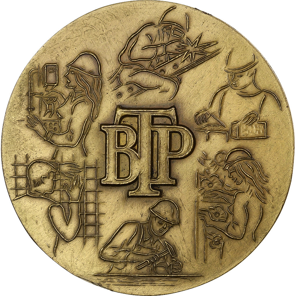 France, Médaille, Apprentissage du Bâtiment et des Travaux Publics, BTP, Bronze