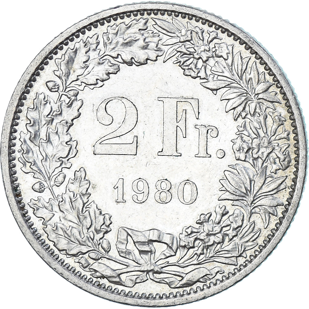 Coin, Switzerland, 2 Francs, 1980