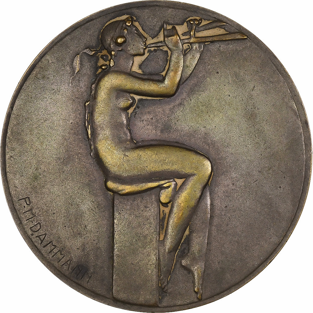 France, Médaille, Joueuse d'Aulos, Bronze, TTB+, Dammann