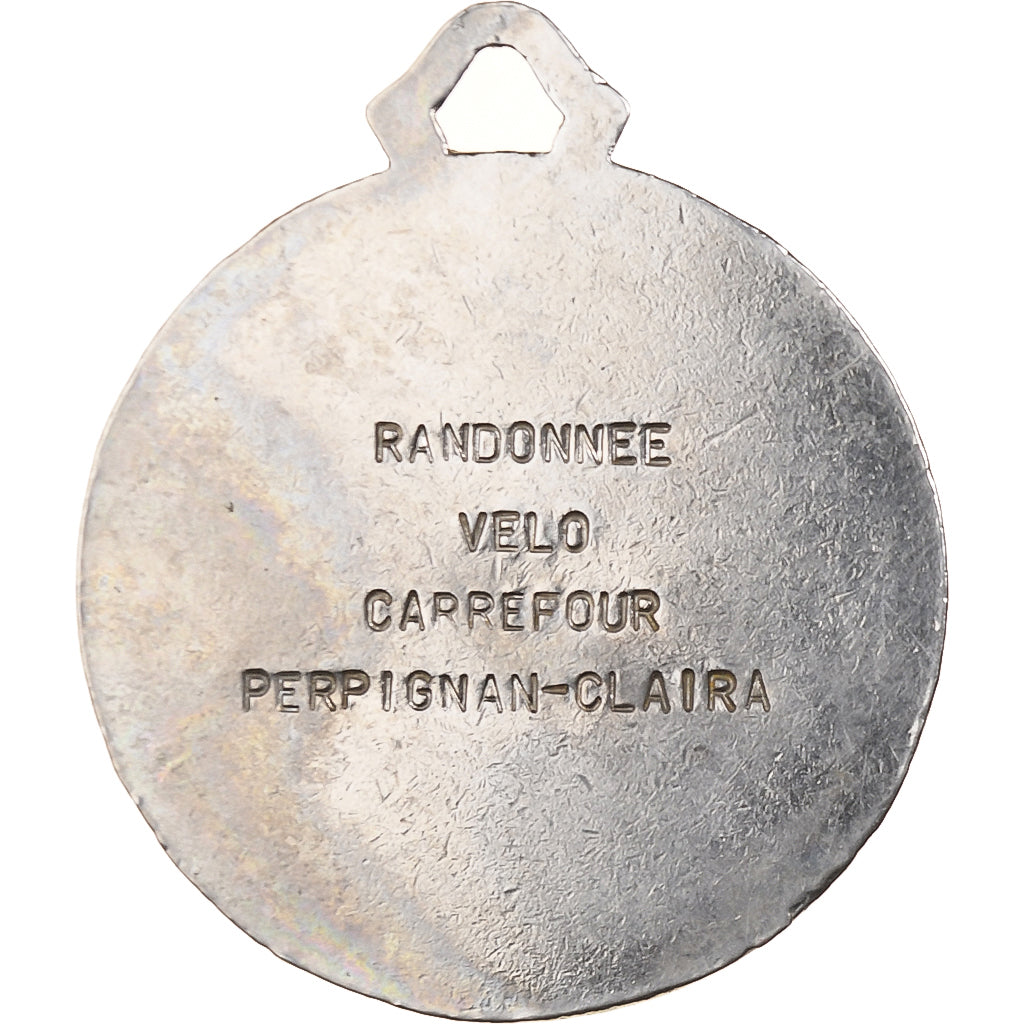 França, medalha, Randonnée vélo Carrefour, Perpignan-Claira, Cupronickel