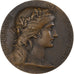 França, medalha, Offert par M.L. Proust, Député, Bronze, Dubois.H, AU(50-53)