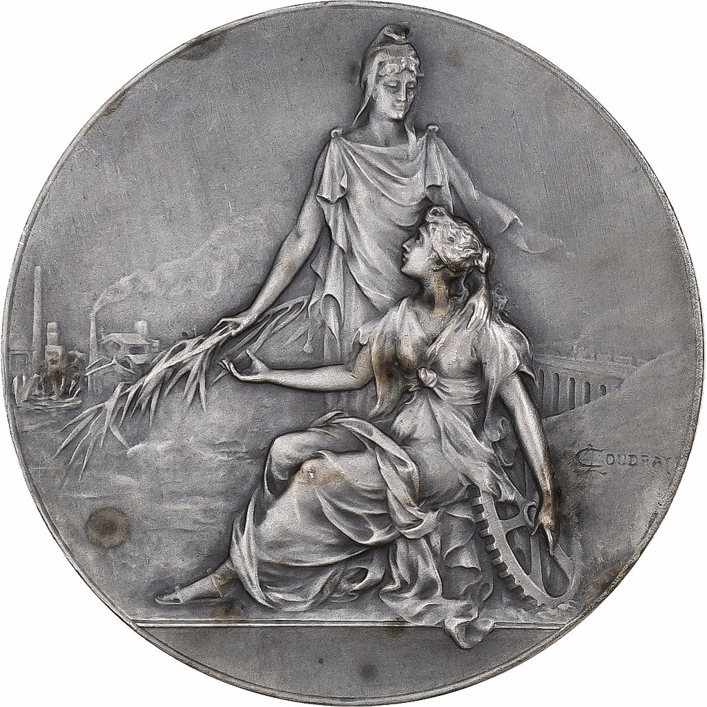 France, Médaille, Syndicat général, Industrie du bâtiment, Rouen, 1929