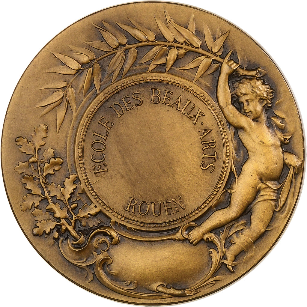 França, medalha, École des Beaux-Arts de Rouen, Bronze, Bottée, AU(55-58)