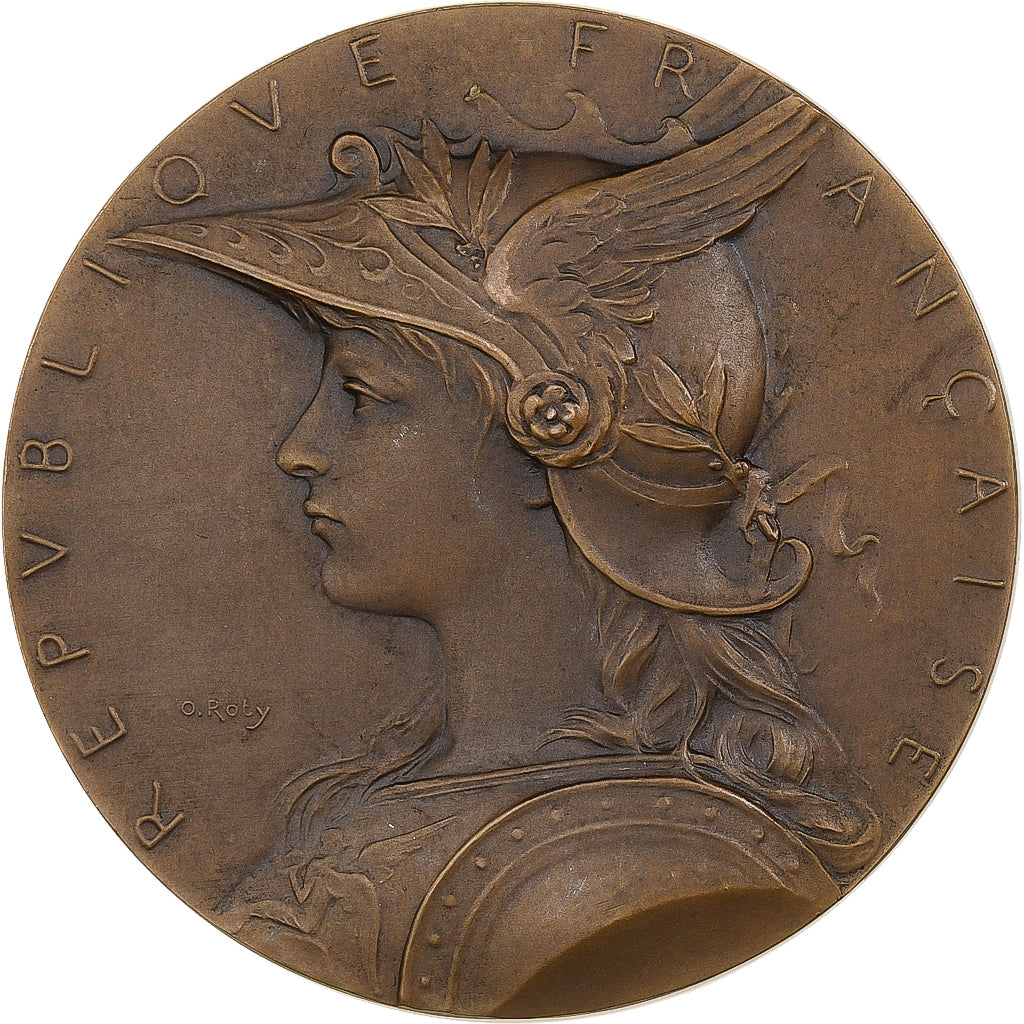 Francja, medal, Indochine, Exposition de Hanoï, 1903, Brązowy, O.Roty