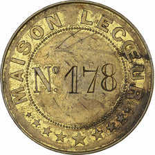 France, Jeton, Restaurant Richelieu, Diner 2,50 francs, Laiton, TTB
