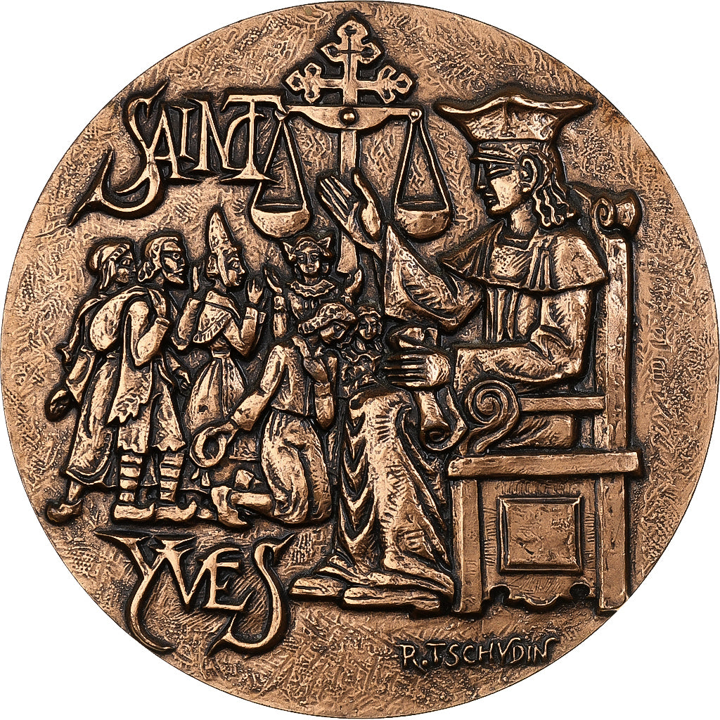 France, Medal, Saint Yves, Bronze, Tschudin, AU(55-58)