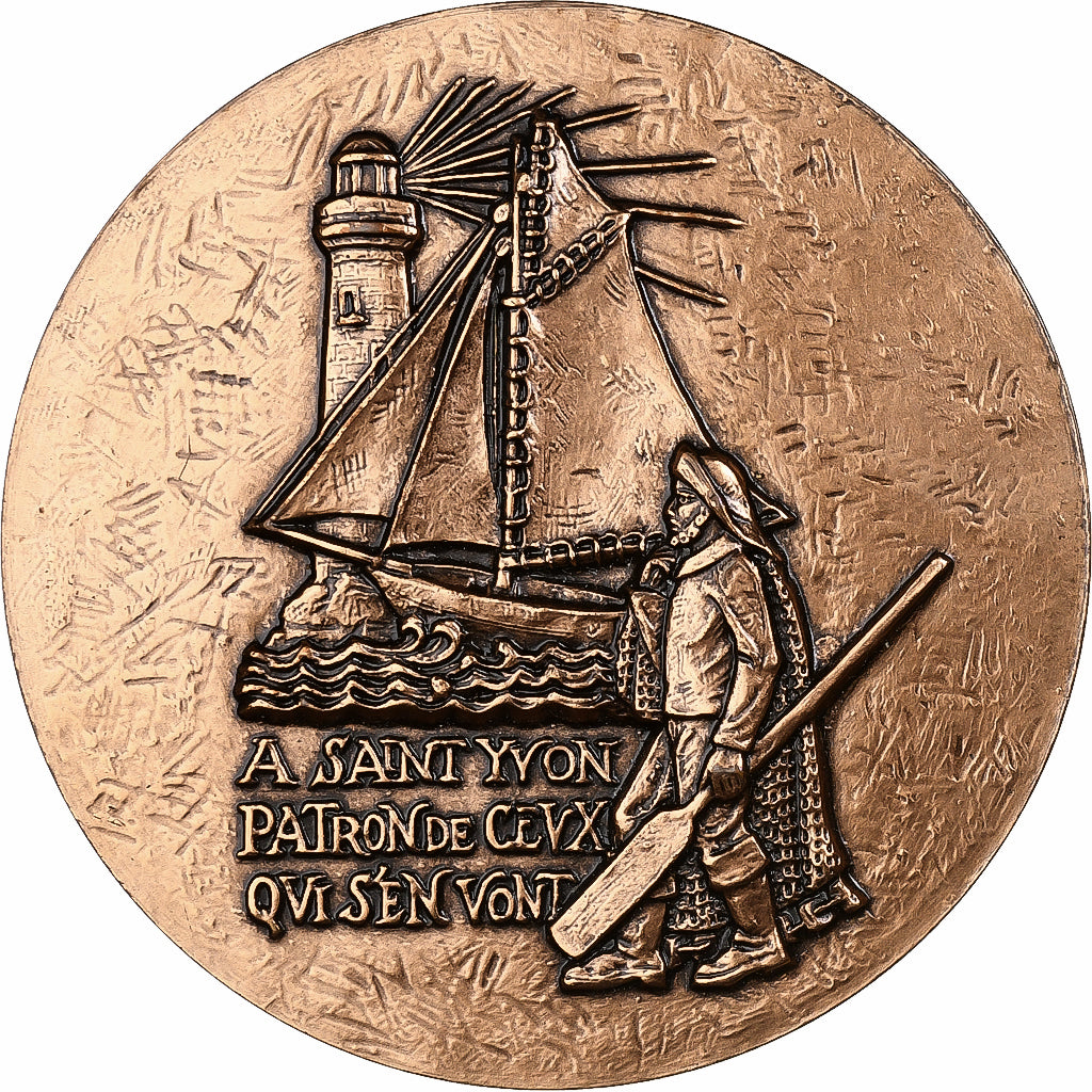 France, Medal, Saint Yves, Bronze, Tschudin, AU(55-58)
