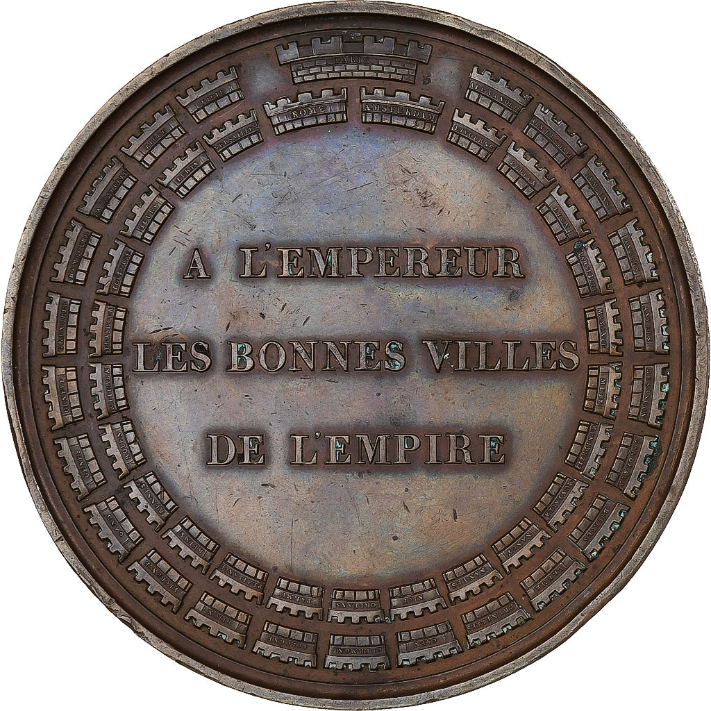 Francia, medaglia, Napoleon I, Baptême du Roi de Rome, 1811, Rame, Andrieu