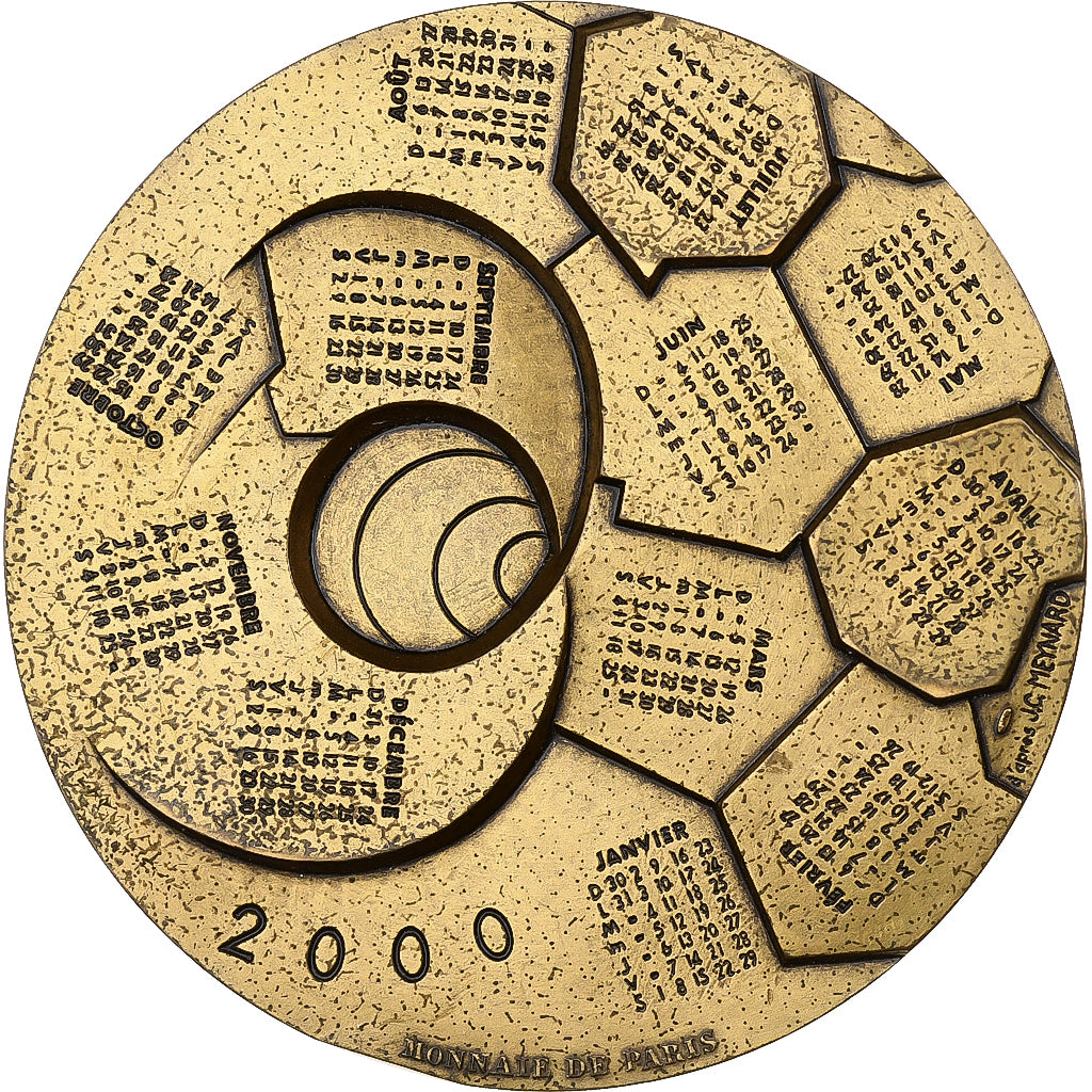 França, medalha, Banque Populaire, Calendrier Année 2000, 2000, MDP, Bronze