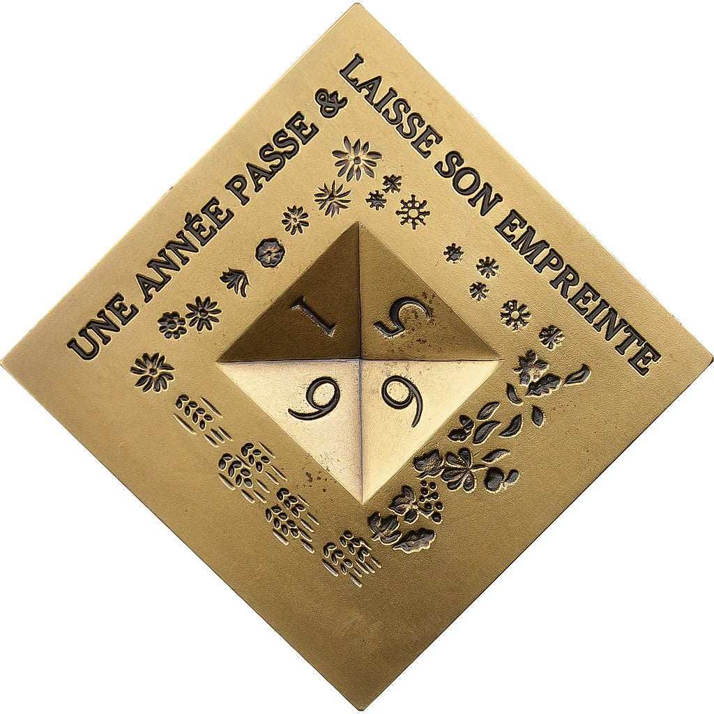 Frankreich, Medaille, Changement d'année, 1995 à 1996, 1996, Bronze Florentin