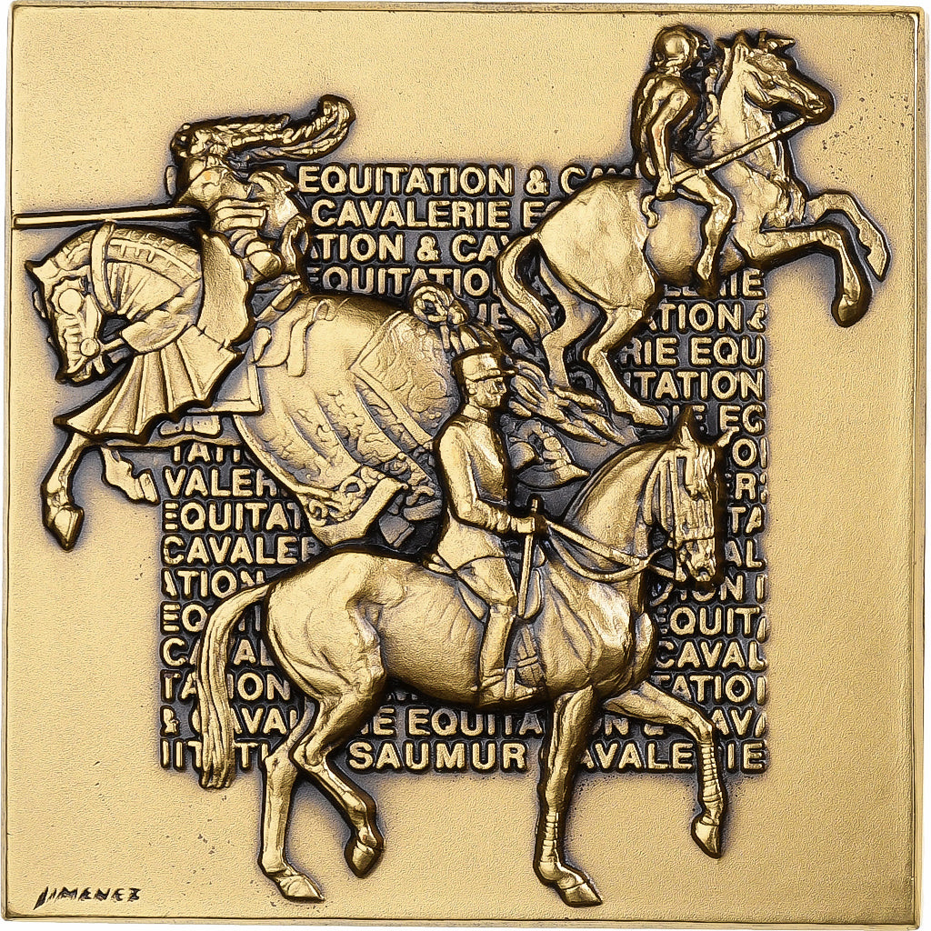 Frankreich, Medaille, Musée de l'équitation et cavalerie, Saumur, 1994, Bronze