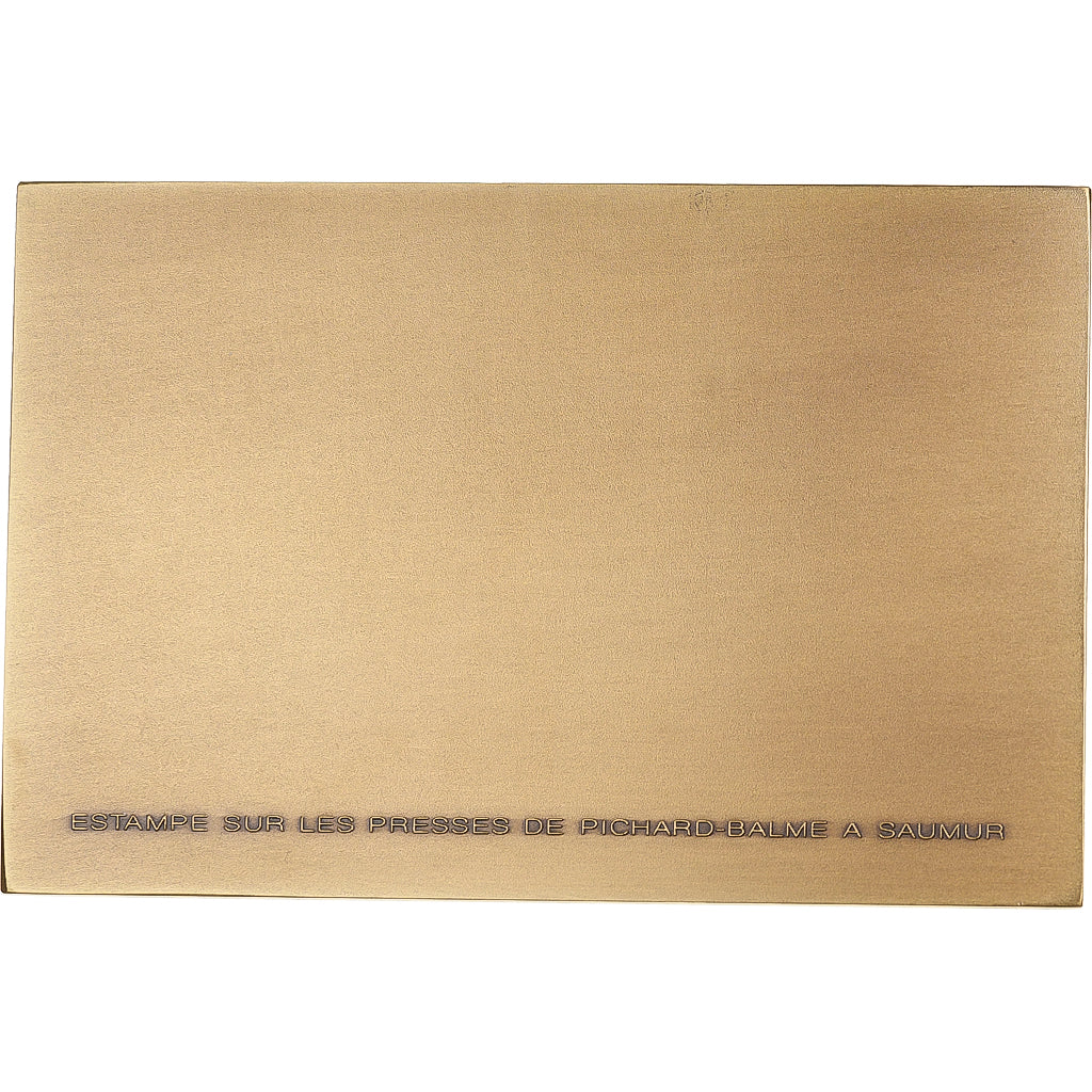 Frankreich, Plaquette, Aliénor d'Aquitaine, Bronze Florentin, VZ