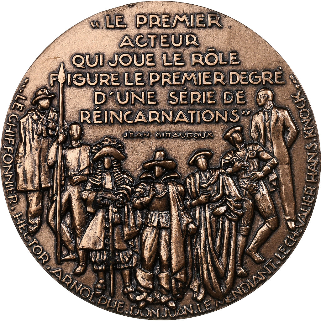 France, Médaille, Louis Jouvet et ses rôles, 1981, Bronze, SUP, Delamarre