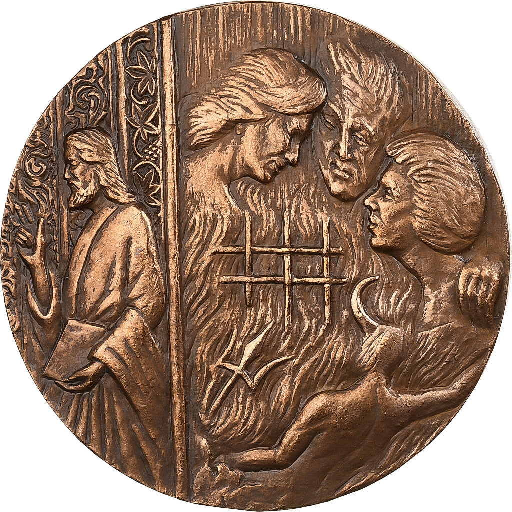 Francia, medalla, Jean-Paul Sartre, 1981, Bronce, Torcheux, EBC