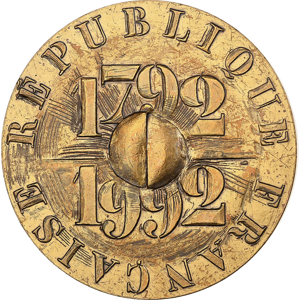 França, medalha, 200 ans de la République française, 1992, Bronze Florentin