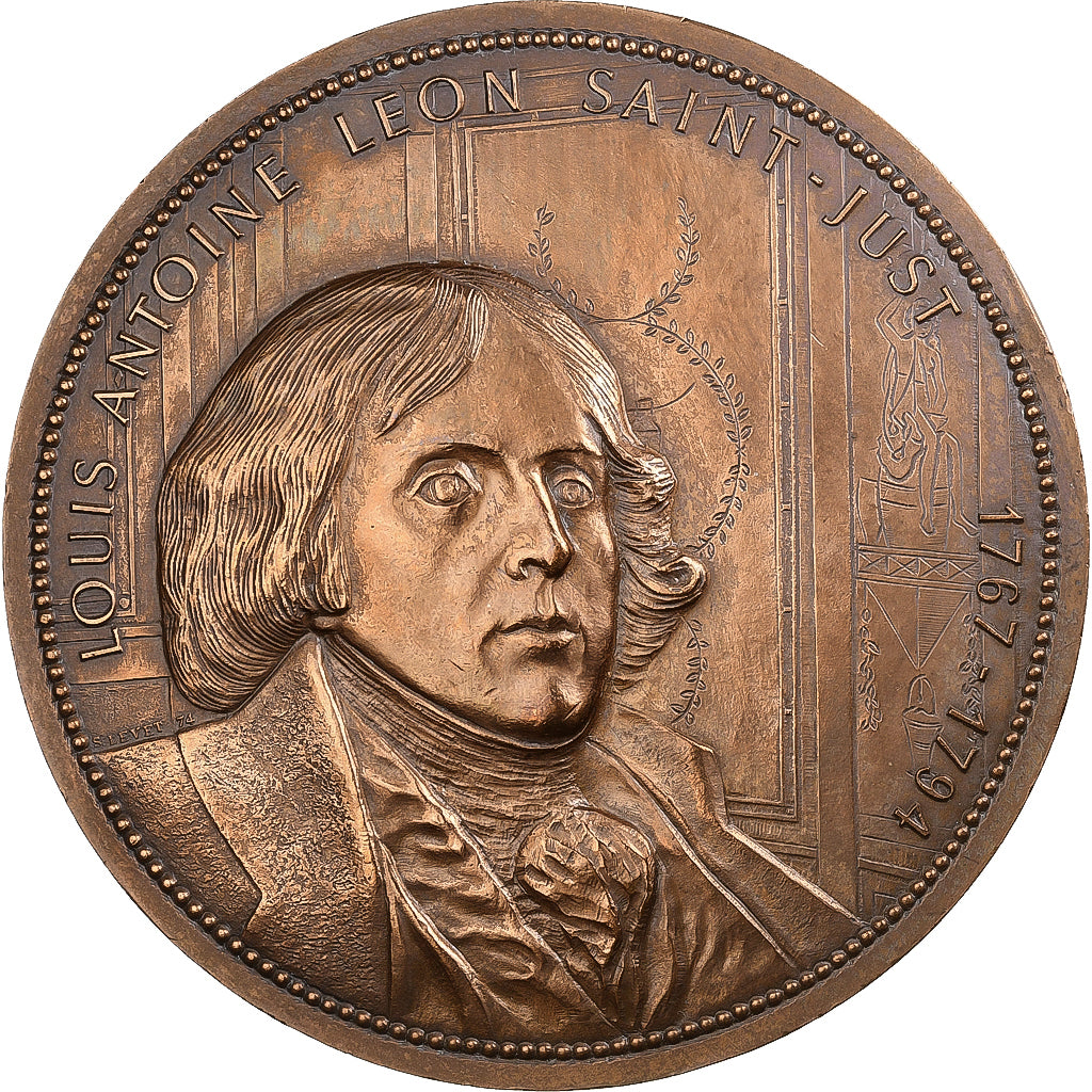 Frankrijk, Medaille, Louis Antoine Léon Saint-Just, 1978, Bronzen, Levet, PR