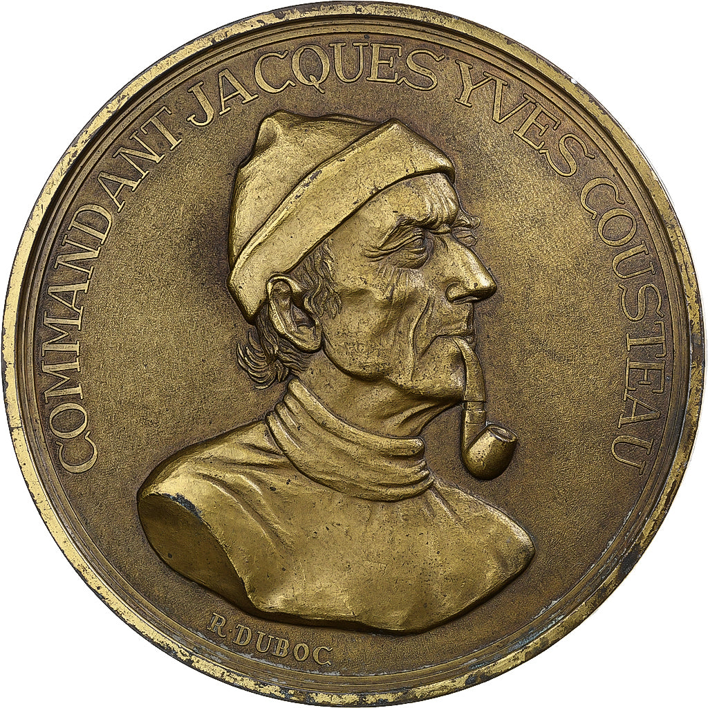 Francia, medalla, Cousteau, Le Calypso, Latón, Duboc, MBC+