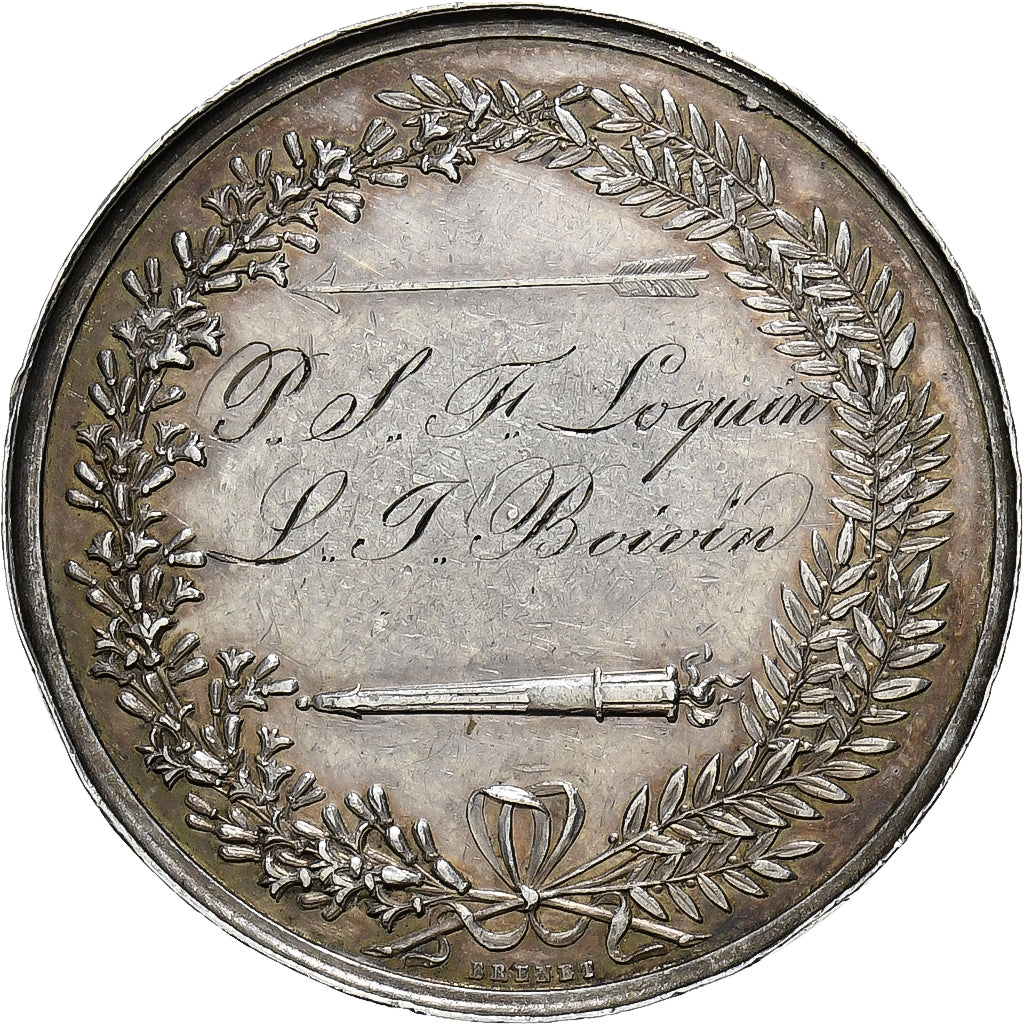 France, Medal, Wedding, 1817, Silver, Andrieu/Denon, EF(40-45)