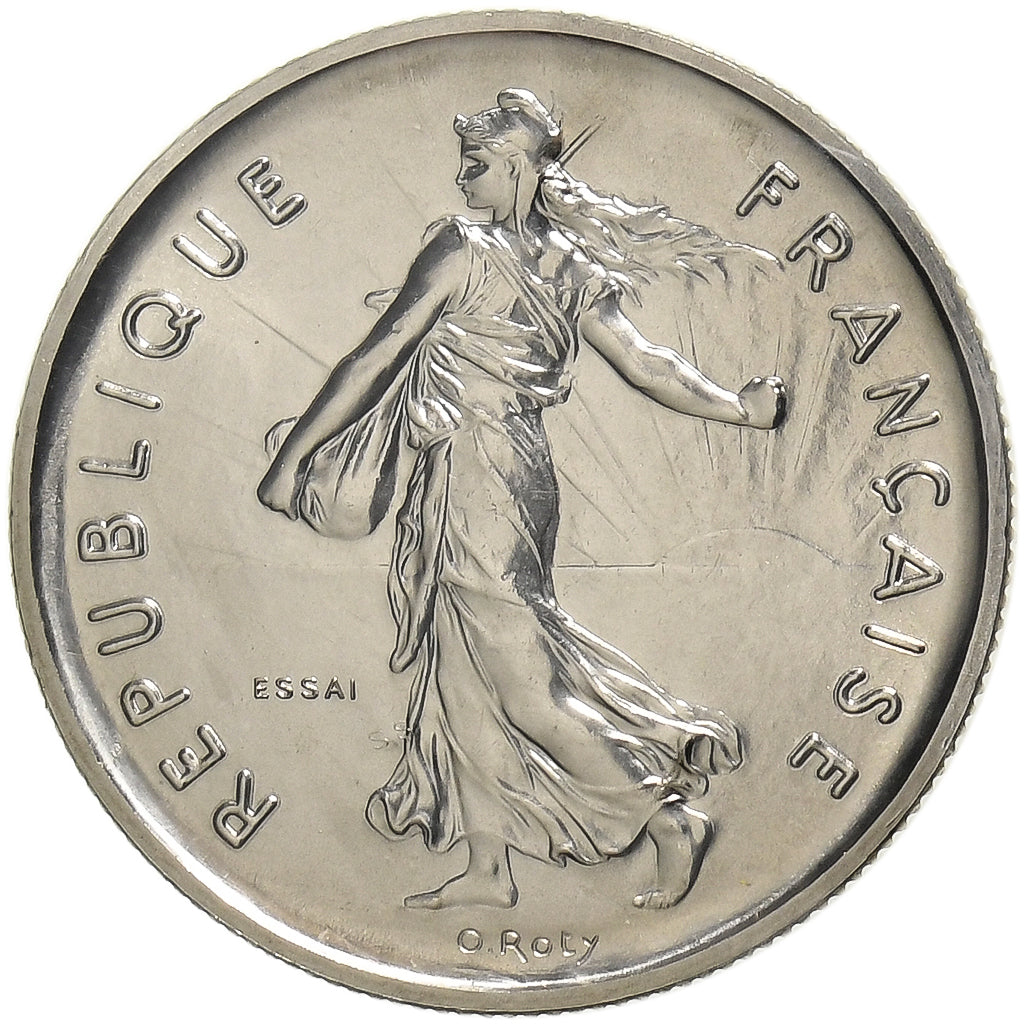 Francja, 5 Francs, Semeuse, 1970, MDP, Pattern, Miedź - nikiel niklowany