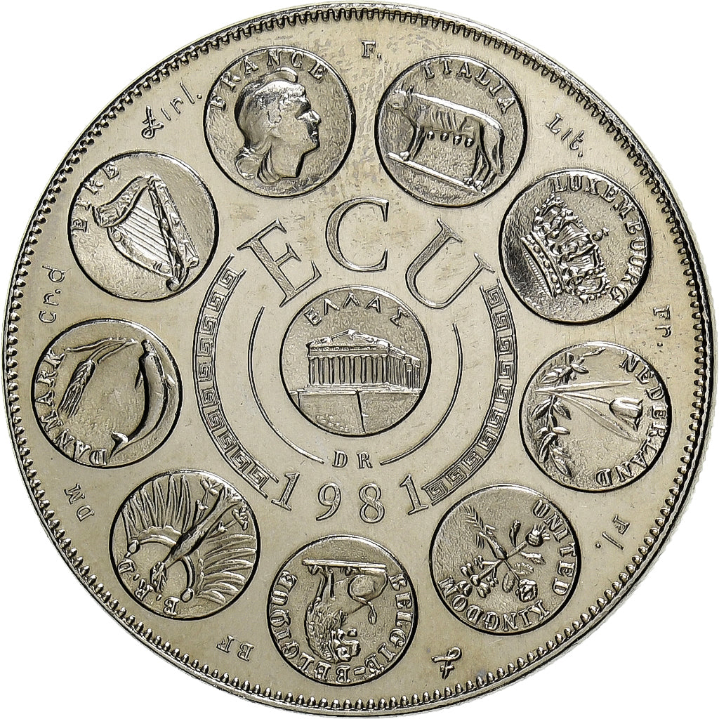 Francia, medalla, Ecu Europa, Europe Assise, 1981, Cupronickel, EBC