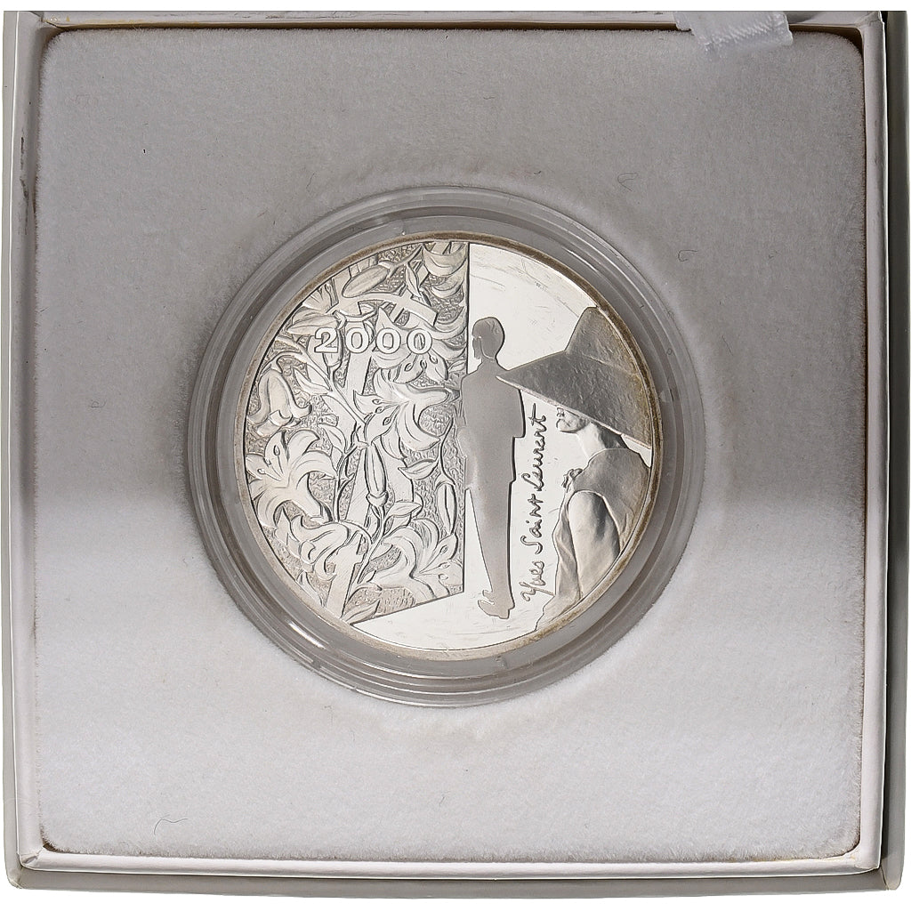 France, 10 Francs, Yves St. Laurent, 2000, MDP, Proof, Silver, MS(65-70)