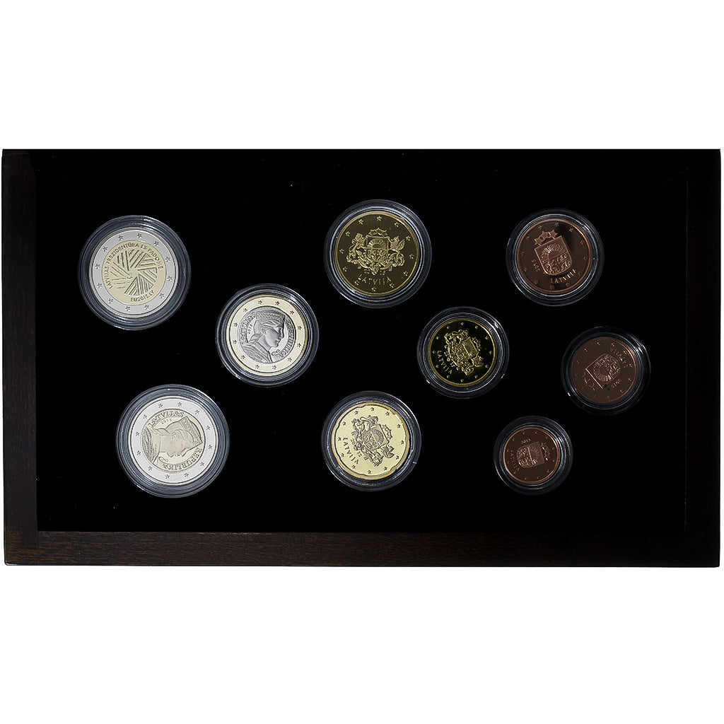 Latvia, Set 1 ct. - 2 Euro + 2€, PP, 2015, Stuttgart, STGL