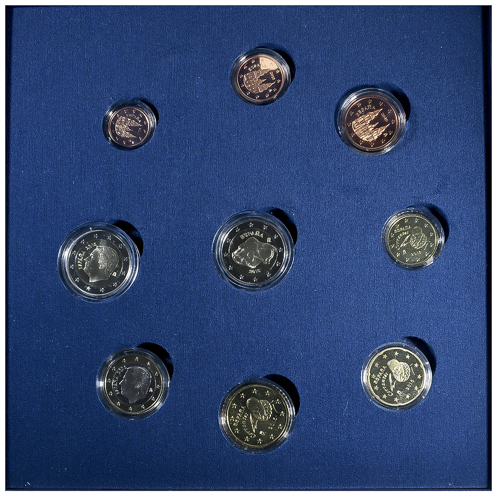 Spanien, Felipe VI, Set 1 ct. - 2 Euro + 2€, PP, 2015, Madrid, STGL