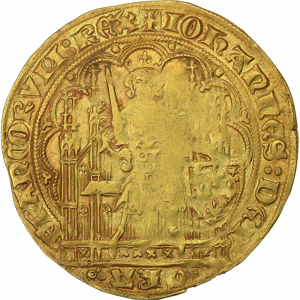 Frankrijk, Jean II le Bon, Ecu d'or à la chaise, 1351, 4th emission, Goud, FR