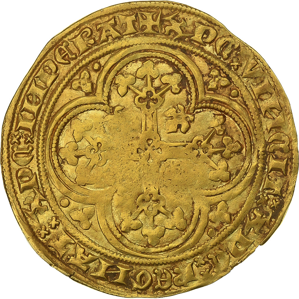 Frankrijk, Jean II le Bon, Ecu d'or à la chaise, 1351, 4th emission, Goud, FR