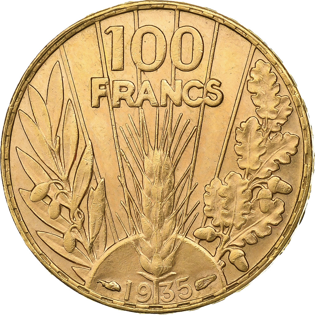 France, 100 Francs, Bazor, 1935, Paris, Gold, AU(50-53), Gadoury:1148