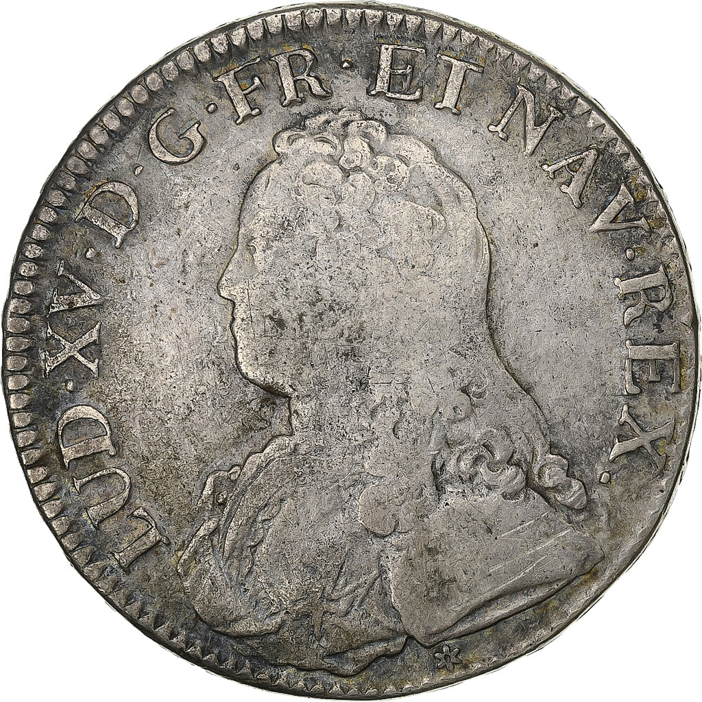 Frankreich, Louis XV, Ecu aux branches d'olivier, 1727, Caen, Silber, S