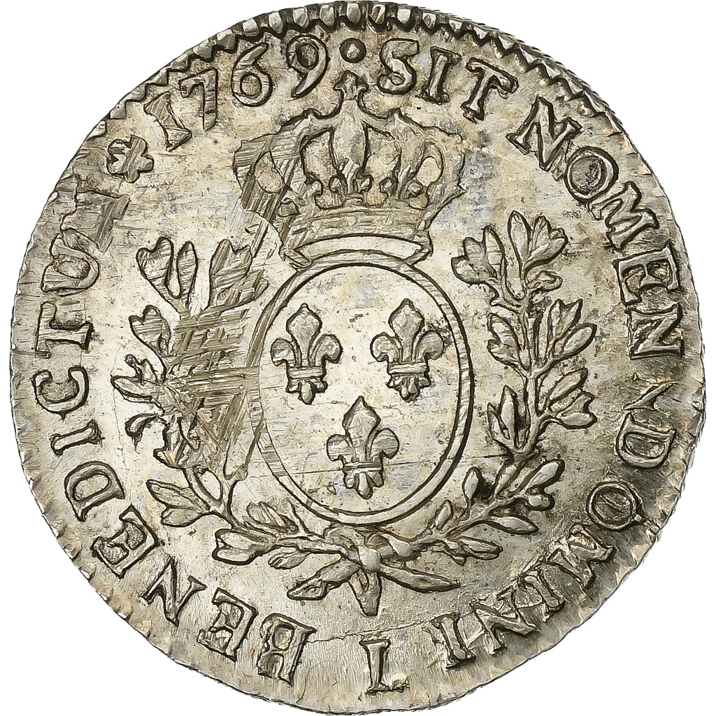 France, Louis XV, 1/10 Écu au bandeau, 1769, Bayonne, Argent, SUP, Gadoury:292