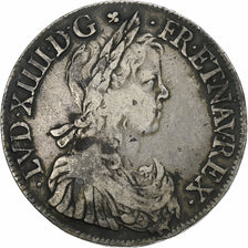 Francia, Louis XIV, Écu à la mèche longue, 1649, Montpellier, Argento, MB