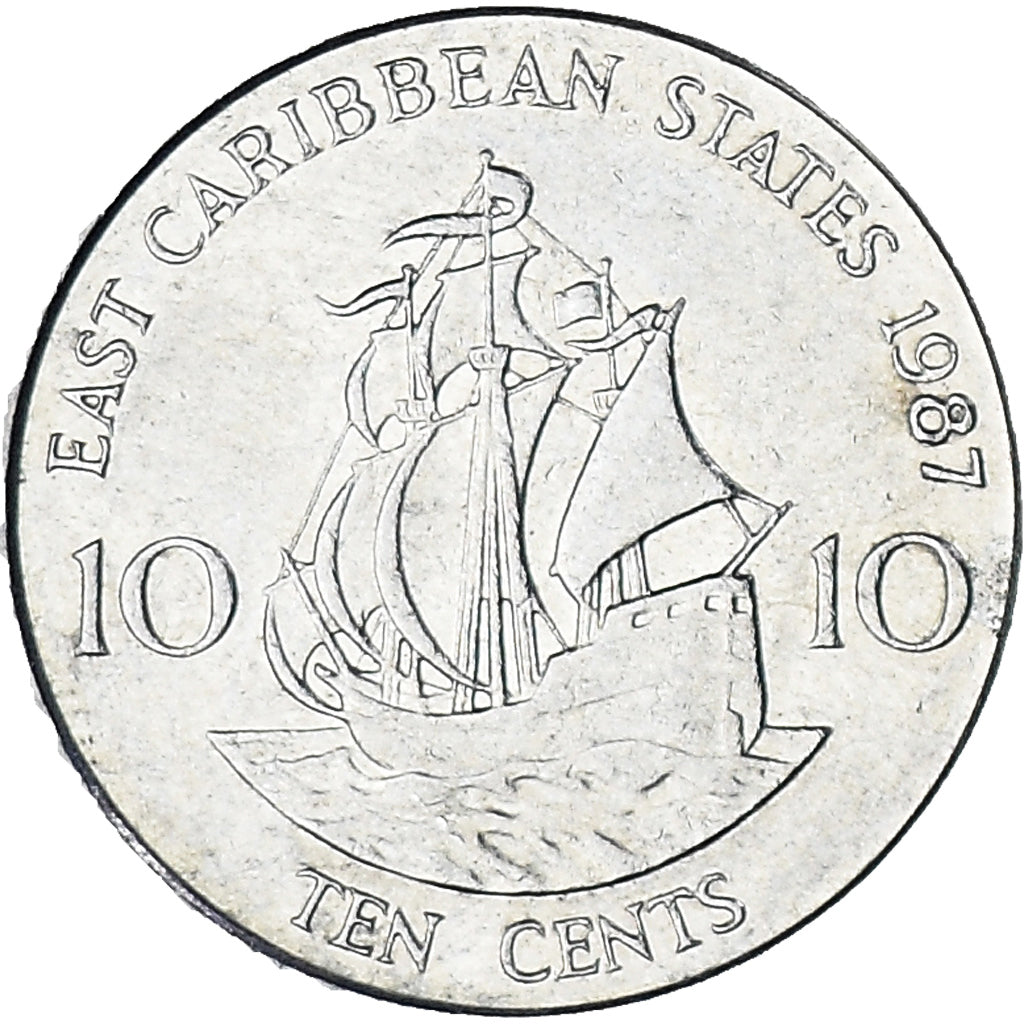 Staten van de oostelijke Caraïben, 10 Cents, 1987