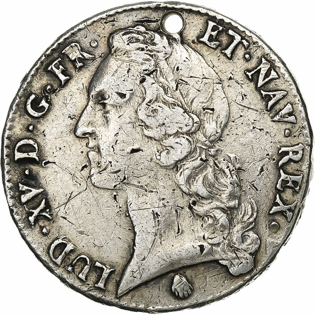 Francia, Louis XV, Écu au bandeau, 1756, Perpignan, Argento, MB, Gadoury:322