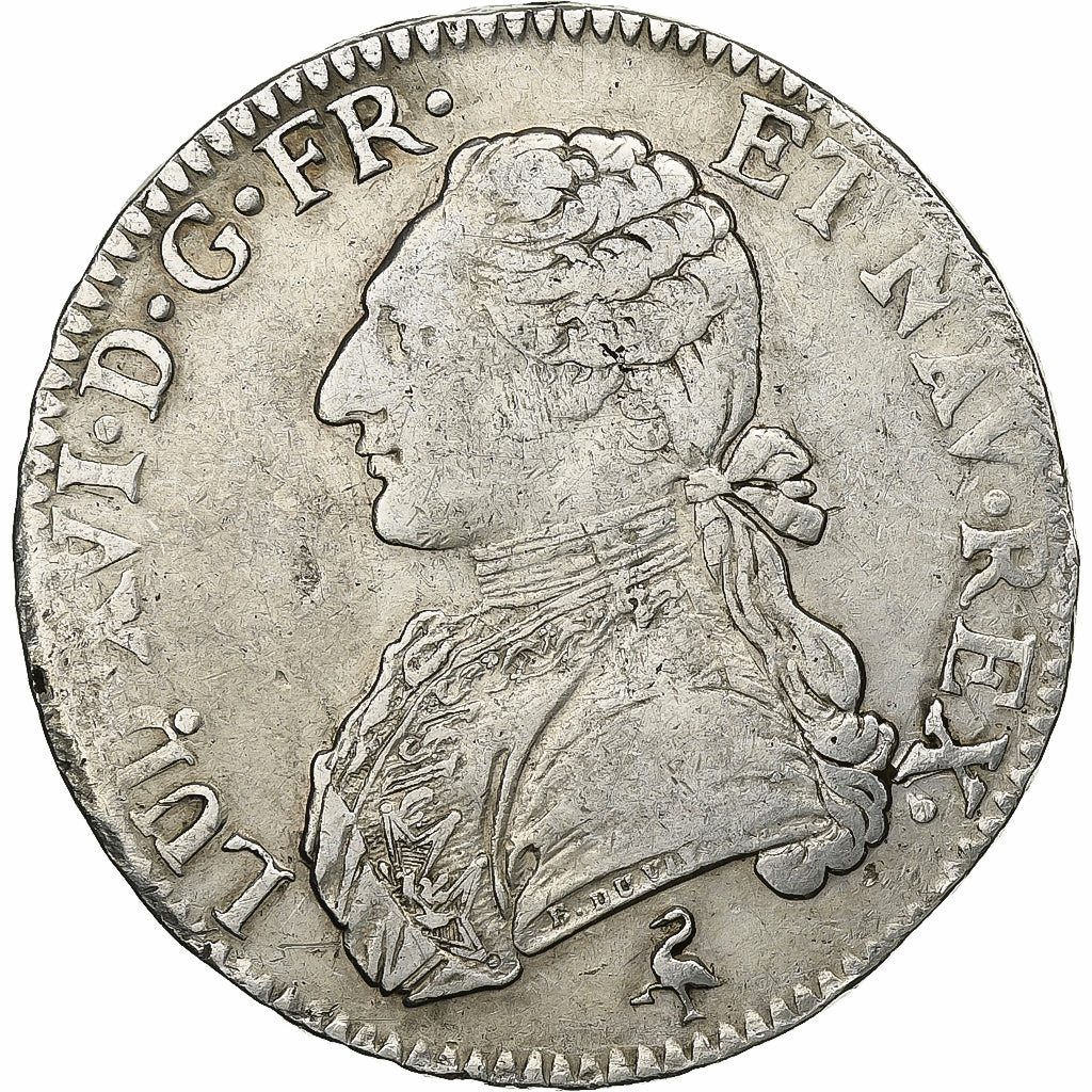 France, Louis XVI, Ecu aux branches d'olivier, 1784, Paris, Silver, EF(40-45)